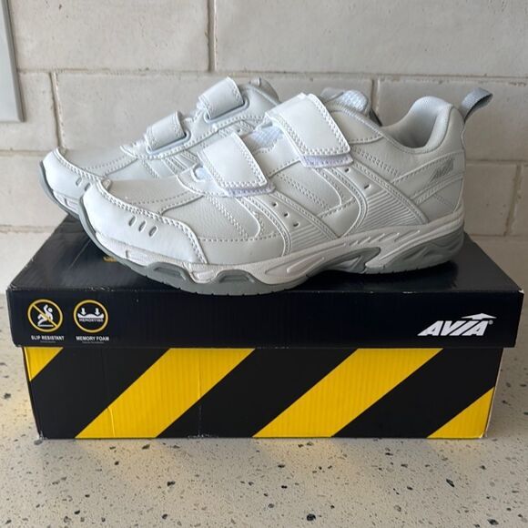 Avia Avi-Union ll Strap Men’s White Sneakers Size 7 Slip Resistant Shoes Active - Picture 1 of 12